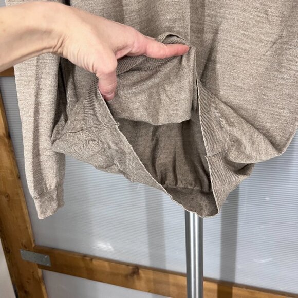 Zara Wool Blend Heathered Brown Lightweight Turtleneck‎ Sweater Sz L - Picture 4 of 13